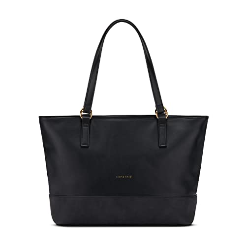 Expatrié Handtasche Damen Groß Schwarz - Nicole - Shopper Bag für Büro, Einkauf & Schule - Elegante Schultertasche aus Kunstleder - Laptopfach - Wasserabweisend von Expatrié