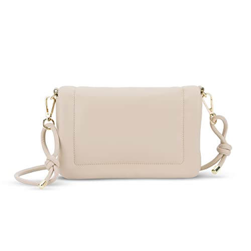 Expatrié Handtasche Damen Klein Beige - Zoe Small - Clutch Tasche aus Veganem Leder - Elegante Kleine Umhängetasche für Hochzeit Ausgehen & Party von Expatrié