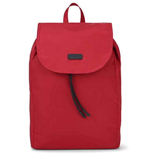 Expatrié Rucksack Damen Rot Clara Damenrucksack aus hochwertigem Nylon - Roter Freizeit Tagesrucksack Leicht & Klein - Moderner Daypack für Frauen, Magnetverschluss & wasserabweisend von Expatrié