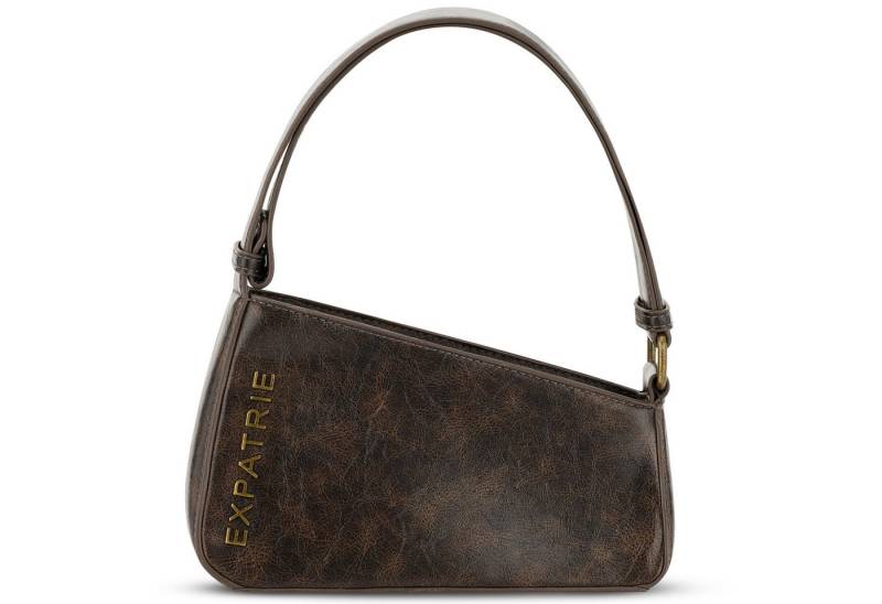 Expatrié Schultertasche Georgia Schultertasche für Damen Retro (1-tlg), Kleine Vintage Handtasche im asymmetrischen Design, wasserabweisend von Expatrié