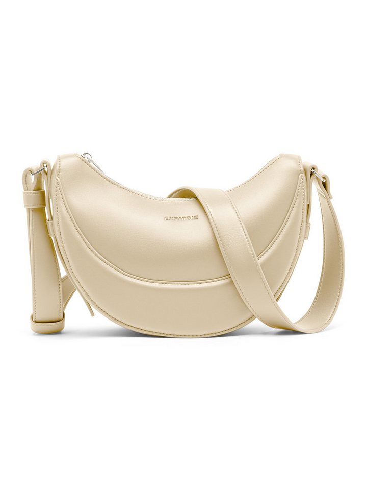 Expatrié Schultertasche Livia Handtasche für Damen (1-tlg), Elegante Half Moon Bag aus Kunstleder von Expatrié