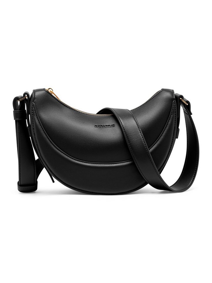 Expatrié Schultertasche Livia Handtasche für Damen (1-tlg), Elegante Half Moon Bag aus Kunstleder von Expatrié