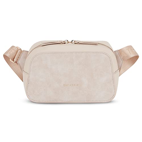 Expatrié Umhängetasche Damen Beige - Fleur - Elegante Crossbody Bag aus PU Leder - Kleine Handtasche zum Ausgehen Feiern Freizeit - One Size von Expatrié