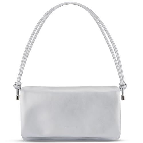 Expatrié Umhängetasche Damen Silber - Juliette - Stylische Clutch für Hochzeit, Party & Freizeit - 2 in 1 Kleine Handtasche - Crossbody Bag für Frauen - Längenverstellbarer Schultergurt von Expatrié