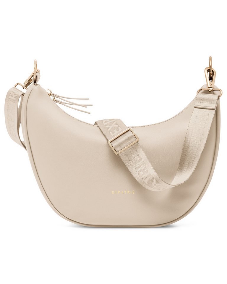 Expatrié Umhängetasche Lea Medium Half Moon Bag Schultertasche, Elegante Crossbody Bag in Halbmond Form, Wasserabweisend von Expatrié