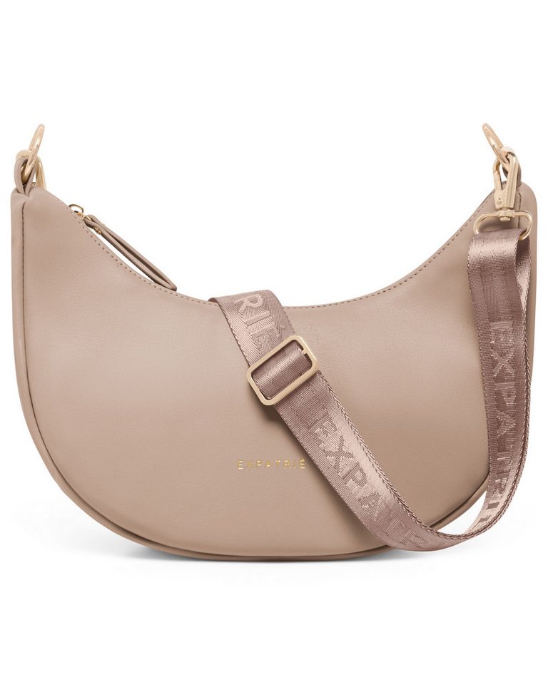 Expatrié Umhängetasche Lea Small Half Moon Bag Schultertasche, Elegante Crossbody Bag in Halbmond Form, Wasserabweisend von Expatrié