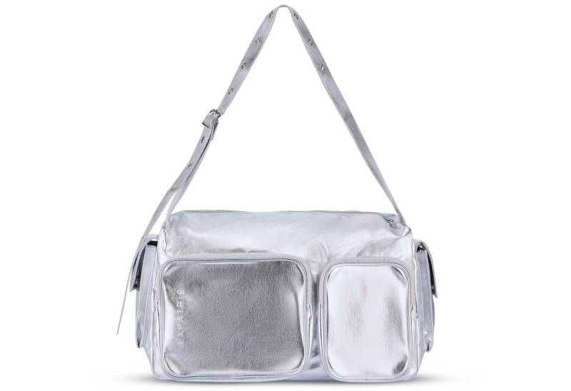 Expatrié Weekender Nova Kleine Reisetasche Schultertasche für Damen (1-tlg), Große Schultertasche für Wochendtrips & Ausflüge, Retro Metallic Optik von Expatrié