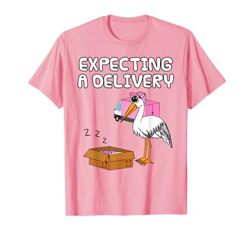 Erwartet eine Geburt, Schwangerschaftsankündigung, Mädchen T-Shirt Erwartet eine Geburt, Schwangerschaftsankündigung, Mädchen T-Shirt von Expecting A Delivery Pregnancy Girl By DoodleRob