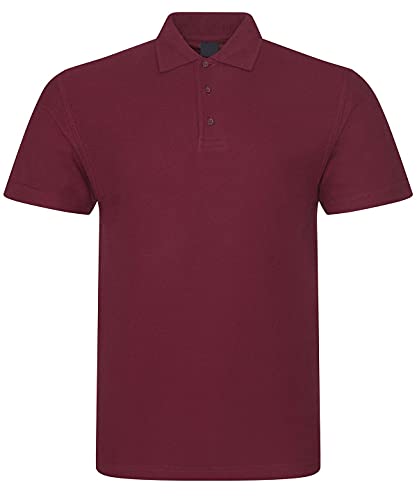 Herren-Poloshirt, kurzärmelig, einfarbig, für Arbeit, Freizeit – XS, S, M, L, XL, 2XL, 3XL, 4XL, 5XL, 6XL, 7XL, 8XL, burgunderfarben, 6XL von Expert Workwear