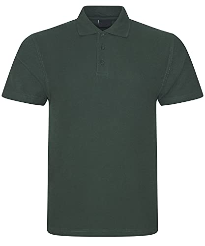 Herren-Poloshirt, kurzärmelig, einfarbig, für Arbeit, Freizeit – XS, S, M, L, XL, 2XL, 3XL, 4XL, 5XL, 6XL, 7XL, 8XL, flaschengrün, XL von Expert Workwear