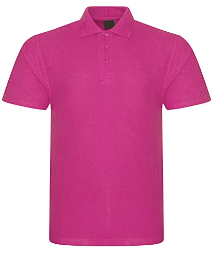 Herren-Poloshirt, kurzärmelig, einfarbig, für Arbeit, Freizeit – XS, S, M, L, XL, 2XL, 3XL, 4XL, 5XL, 6XL, 7XL, 8XL, fuchsia, 3XL von Expert Workwear