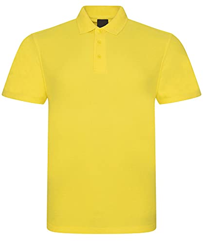 Herren-Poloshirt, kurzärmelig, einfarbig, für Arbeit, Freizeit – XS, S, M, L, XL, 2XL, 3XL, 4XL, 5XL, 6XL, 7XL, 8XL, gelb, XL von Expert Workwear