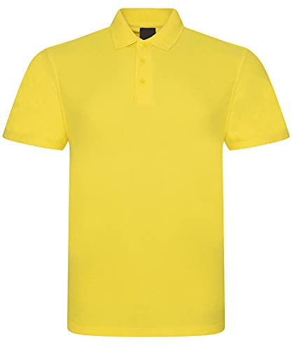 Herren-Poloshirt, kurzärmelig, einfarbig, für Arbeit, Freizeit – XS, S, M, L, XL, 2XL, 3XL, 4XL, 5XL, 6XL, 7XL, 8XL, gelb, XXXXXXXL von Expert Workwear