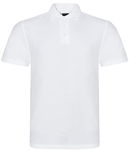 Herren-Poloshirt, kurzärmelig, einfarbig, für Arbeit, Freizeit – XS, S, M, L, XL, 2XL, 3XL, 4XL, 5XL, 6XL, 7XL, 8XL, weiß, XL von Expert Workwear