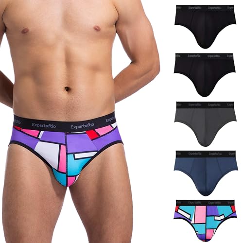 Expertoftio Unterhosen Herren Slips Klassischen Weich Sportslip Herren Unterwäsche Mit Stretch Schnelltrocknende Männer Unterhosen 5er Pack von Expertoftio