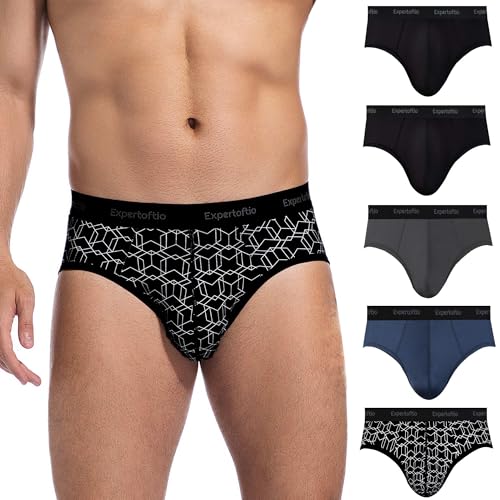 Expertoftio Unterhosen Herren Slips Klassischen Weich Sportslip Herren Unterwäsche Mit Stretch Schnelltrocknende Männer Unterhosen 5er Pack von Expertoftio