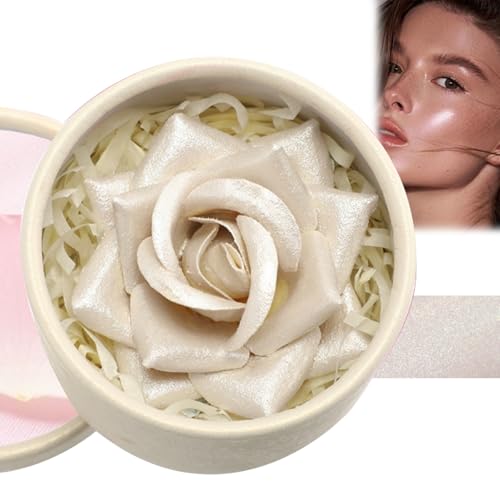 3D-Rouge Und Highlighter in Rosenform, Creme-Zu-Puder-Blumenblüten-Rouge, Make-up-Geschenk Für Frauen, Weiches, Natürliches Nude-Finish, Schimmerndes, Aufbaubares Gesichtsrouge(#1) von Explcior