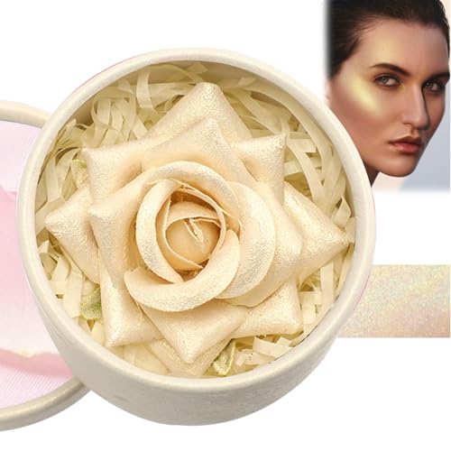 3D-Rouge Und Highlighter in Rosenform, Creme-Zu-Puder-Blumenblüten-Rouge, Make-up-Geschenk Für Frauen, Weiches, Natürliches Nude-Finish, Schimmerndes, Aufbaubares Gesichtsrouge(#2) von Explcior