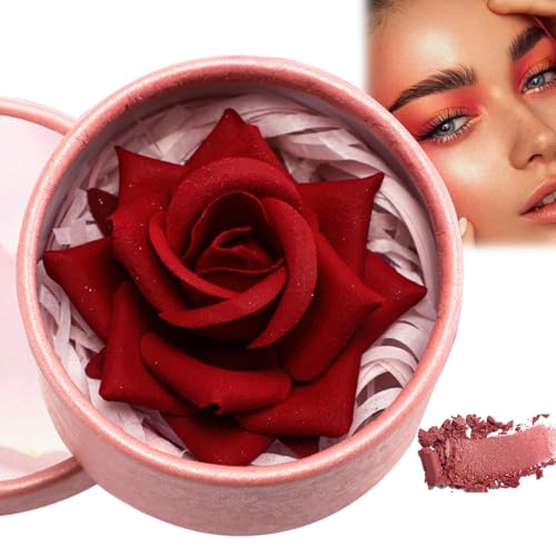 3D-Rouge Und Highlighter in Rosenform, Creme-Zu-Puder-Blumenblüten-Rouge, Make-up-Geschenk Für Frauen, Weiches, Natürliches Nude-Finish, Schimmerndes, Aufbaubares Gesichtsrouge(#5) von Explcior