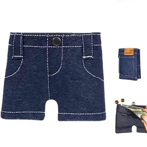 Explcior Mini-Jeans-Geldbörse mit Hosentasche, kleine zweifach gefaltete Geldbörse aus blauem Denim für Damen und Herren, kompakter Kreditkartenhalter und Geld-Organizer, lustiges Scherzgeschenk(1pc) Explcior Mini-Jeans-Geldbörse mit Hosentasche, kleine zweifach gefaltete Geldbörse aus blauem Denim für Damen und Herren, kompakter Kreditkartenhalter und Geld-Organizer, lustiges Scherzgeschenk(1pc) von Explcior
