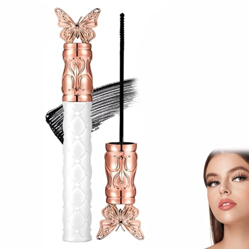 Mascara Schwarz Wimperntusche Primer Dick Geschwungen Langanhaltend für Volumengebende Verlängerung Definierende Wasserfeste 3D-Schwingung Vervielfältigung Wimpern Damen Make Up(1pc) von Explcior