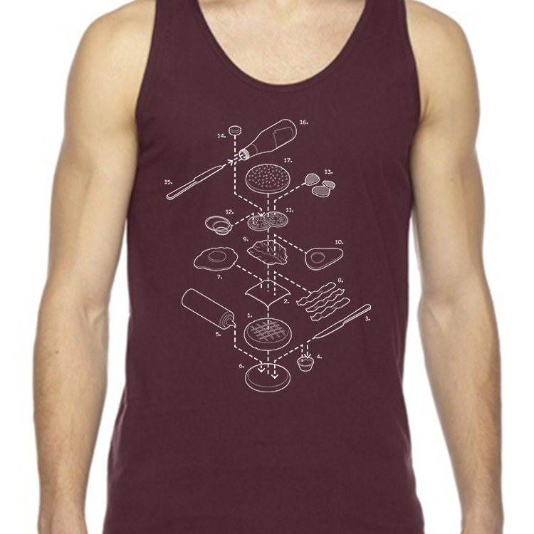 Aufgelöste Cheeseburger Unisex Tank-Top von ExplodedDesigns