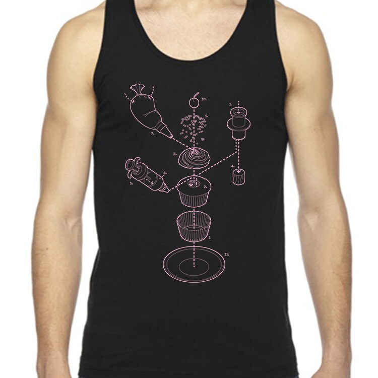 Aufgelöste Cupcake Unisex Tank-Top von ExplodedDesigns