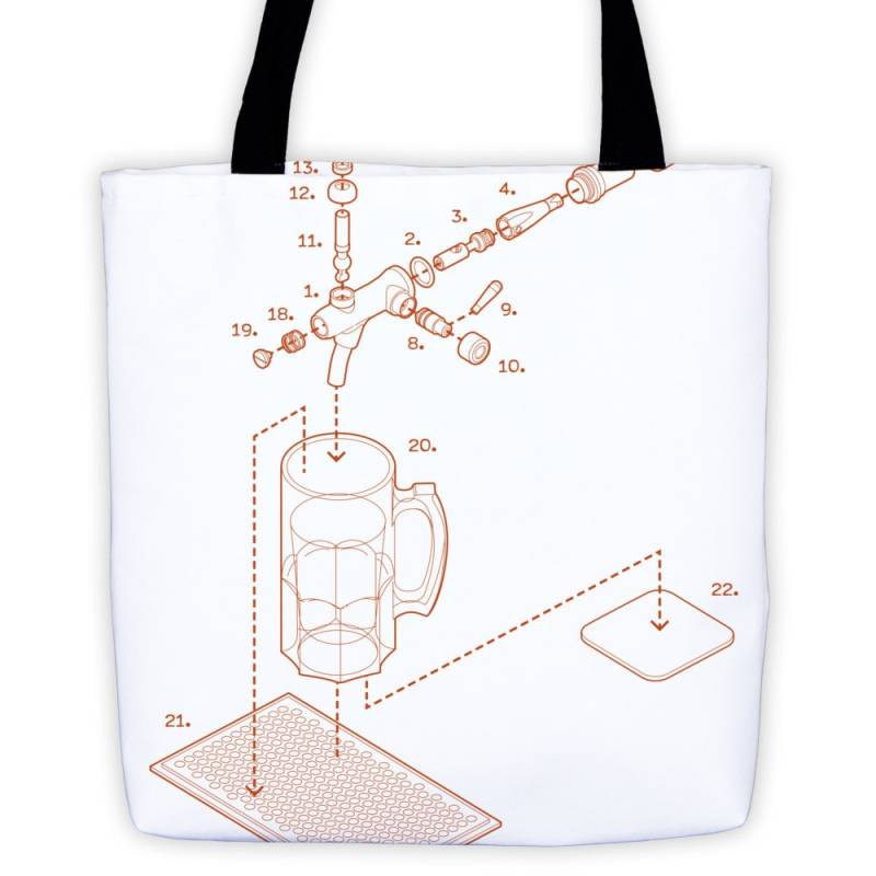 Aufgelöste Zapfhahn Und Becher-Tragetasche von ExplodedDesigns