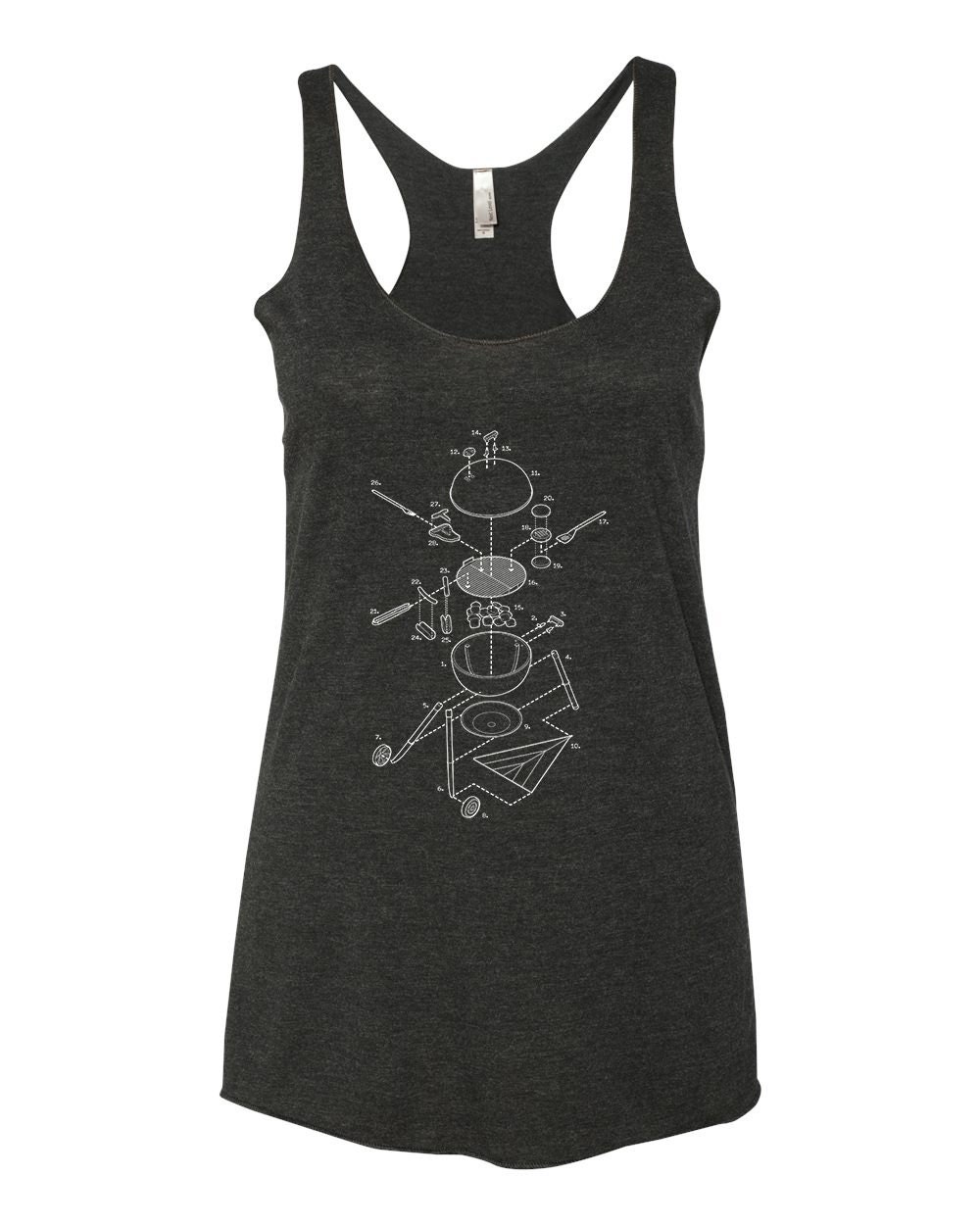 Grillen Frauen Racerback Tank Explodiert von ExplodedDesigns