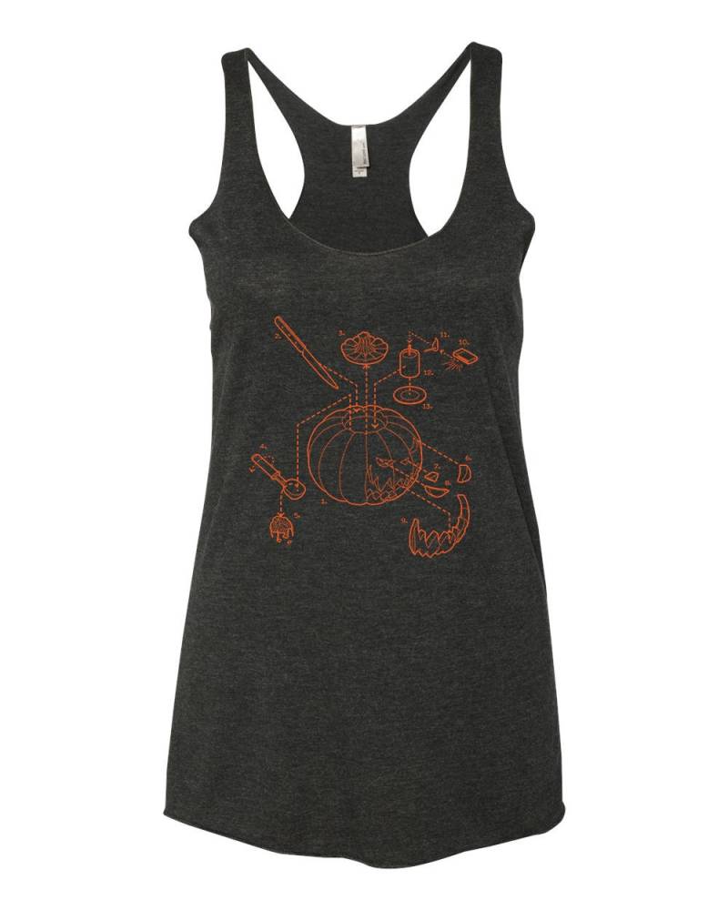 Jack-O-Lantern Frauen Racerback Tank Explodiert von ExplodedDesigns