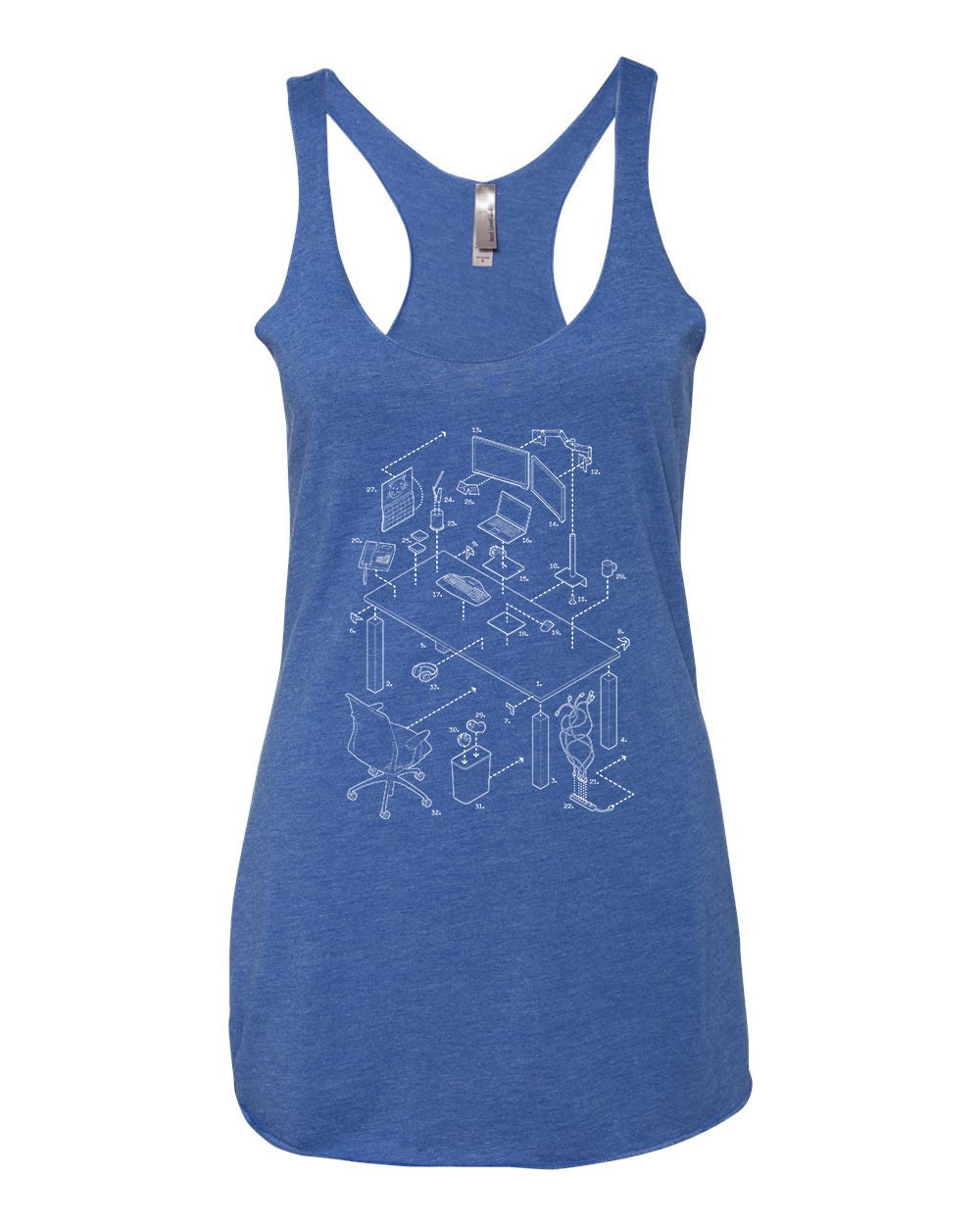 Moderne Arbeit Platz Frauen Racerback Tank Explodiert von ExplodedDesigns