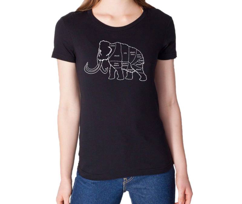 Wolliges Mammut Metzger Schneiden-T-Shirt Damen von ExplodedDesigns