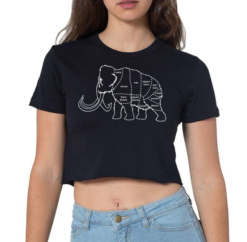 Wolliges Mammut Metzger Schneiden Zugeschnittenen Frauenunterhemde von ExplodedDesigns