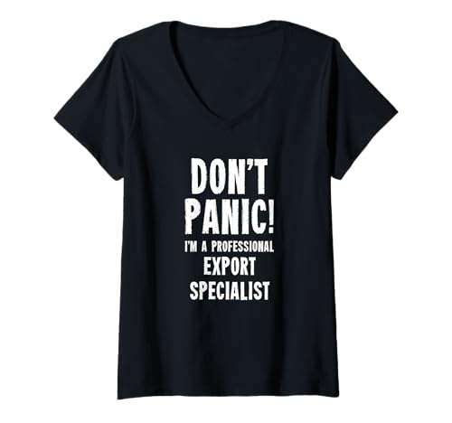 Damen Exportspezialist T-Shirt mit V-Ausschnitt Damen Exportspezialist T-Shirt mit V-Ausschnitt von Export and Logistics Department T-Shirts & Gifts