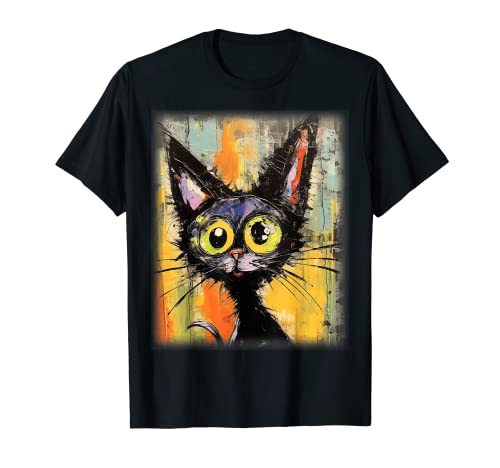 Neo Expressionismus Katzenliebhaber Katze Mutter Katze Papa Herren Damen T-Shirt von Expressionism Cats Men Women Boys Girls Tees