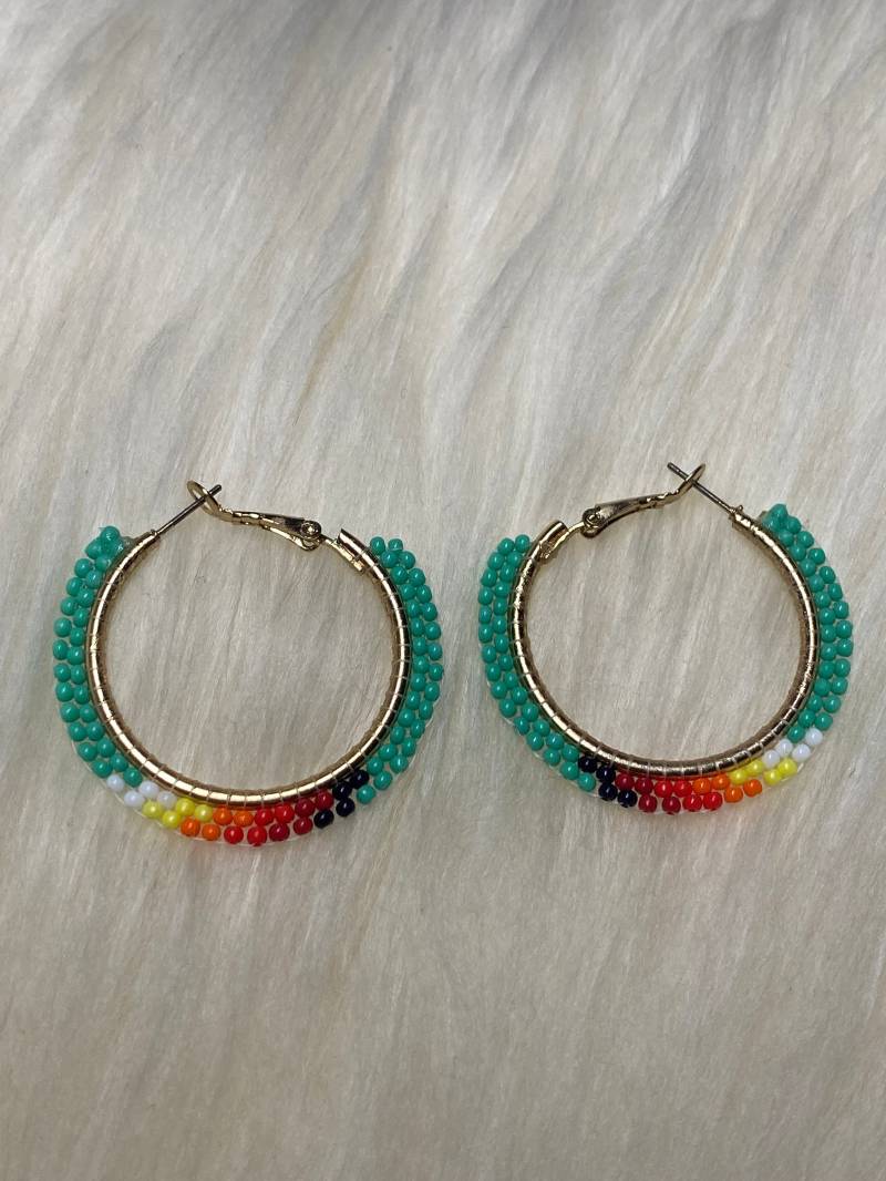 Perlen Creolen Perlen Creolen von ExpressionsOfBeads