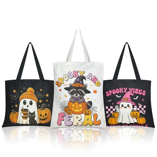 Exprimt Große Süßigkeiten- oder Leckerli-Taschen, 3 Stück, Halloween, wiederverwendbare Canvas-Tragetasche Exprimt Große Süßigkeiten- oder Leckerli-Taschen, 3 Stück, Halloween, wiederverwendbare Canvas-Tragetasche von Exprimt
