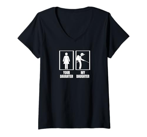 Damen Pest Control Your Daughter My Daughter Lustiger Exterminator T-Shirt mit V-Ausschnitt Damen Pest Control Your Daughter My Daughter Lustiger Exterminator T-Shirt mit V-Ausschnitt von Exterminator And Pest Control Gift For Men