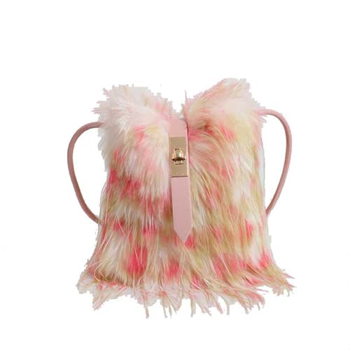 Extolove Pelzige Geldbörse, Kunstfell-Crossbody-Tasche, Y2K, flauschige Tasche, flauschige Geldbörse für Damen, A-rosa Extolove Pelzige Geldbörse, Kunstfell-Crossbody-Tasche, Y2K, flauschige Tasche, flauschige Geldbörse für Damen, A-rosa von Extolove