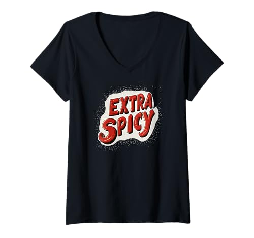 Damen Tolles extra würziges Kostüm T-Shirt mit V-Ausschnitt Damen Tolles extra würziges Kostüm T-Shirt mit V-Ausschnitt von Extra Spicy Outfit