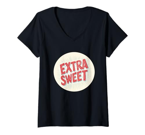 Damen Tolles extra süßes Kostüm für Jungen und Mädchen T-Shirt mit V-Ausschnitt Damen Tolles extra süßes Kostüm für Jungen und Mädchen T-Shirt mit V-Ausschnitt von Extra Sweet Outfit