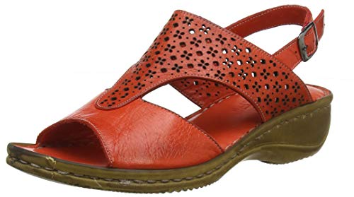 ExtraFit Damen 648 Slingback Sandalen, Rot Ed8, 37 EU Weit von ExtraFit