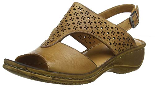 ExtraFit Damen 648 Slingback Sandalen, Beige Tan Ed6, 38 EU Weit von ExtraFit