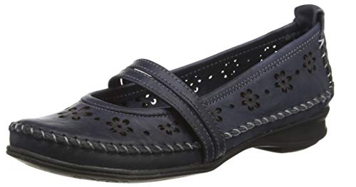 ExtraFit Damen DELIKLI BABET Geschlossene Ballerinas, Blue Navy 123, 38 EU Weit ExtraFit Damen DELIKLI BABET Geschlossene Ballerinas, Blue Navy 123, 38 EU Weit von Extrafit