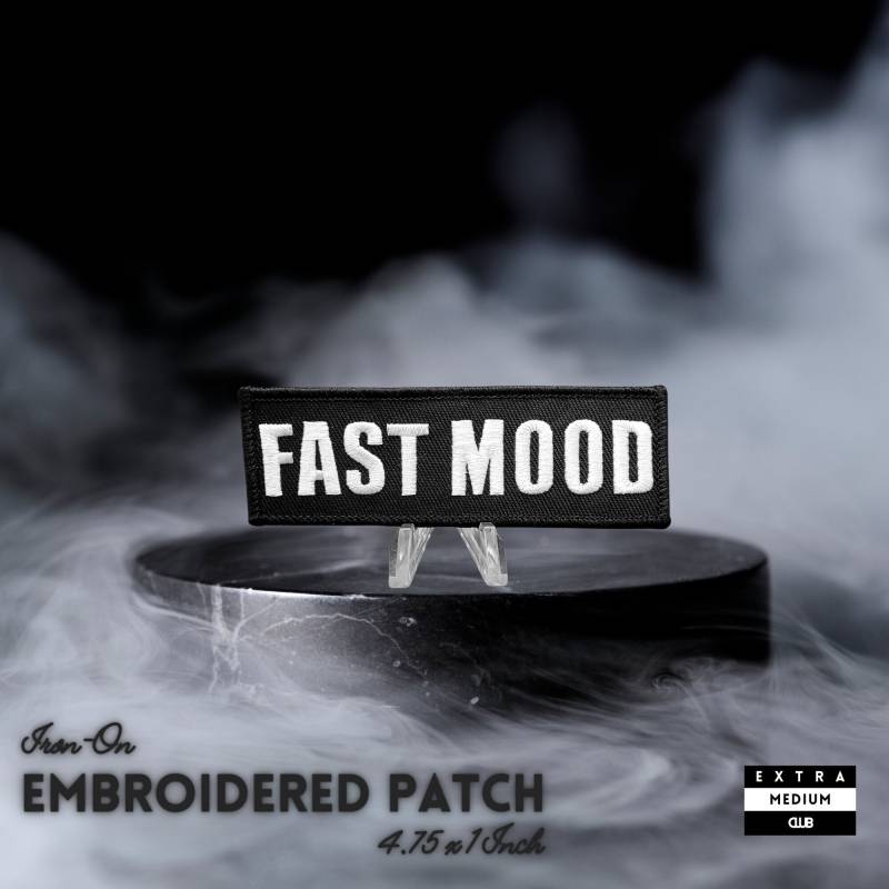Fast Mood Bestickter Aufnäher | Emo Stimmung Gefühle Einzigartiger Seltener Punk Rocker von ExtraMediumClub