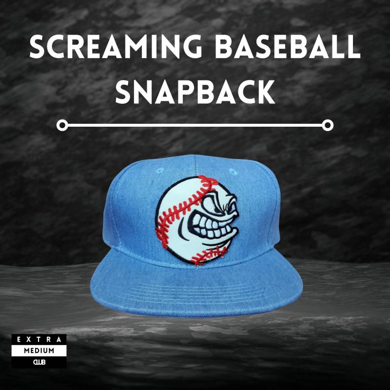 Schreiende Baseball Snapback-Mütze | Snap Back Einzigartige Seltene Limitierte Mode Benutzerdefinierte Kunst Sport von ExtraMediumClub
