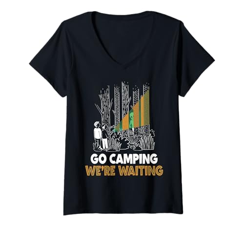 Damen Lustige Camping Wandern UFO Alien Entführung Für Männer Frauen T-Shirt mit V-Ausschnitt Damen Lustige Camping Wandern UFO Alien Entführung Für Männer Frauen T-Shirt mit V-Ausschnitt von Extraterrestrial Camping Tees Co.