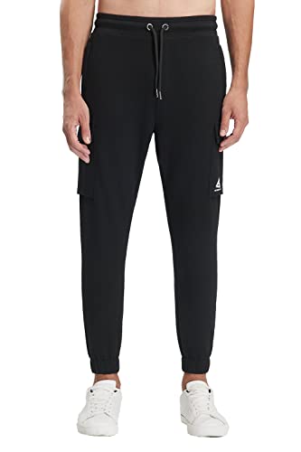 Extreme Pop Herren Jogging Bottoms Jogginghose Fitnesstraining Scuba Pants Slim Fit Laufen Jogger Stretch Hosen UK Stock (Schwarz 6, M) von Extreme Pop