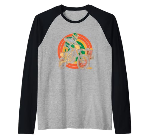 Lustiger Spruch Motocross trifft Disc Golf Combo Win Women Men Raglan von Extreme Sports Basket Chains Rider Retro Vibes