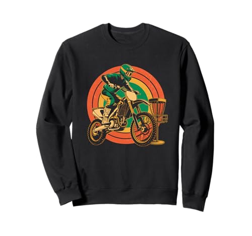 Lustiger Spruch Motocross trifft Disc Golf Combo Win Women Men Sweatshirt Lustiger Spruch Motocross trifft Disc Golf Combo Win Women Men Sweatshirt von Extreme Sports Basket Chains Rider Retro Vibes